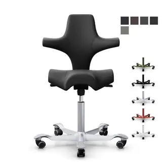 HAG Capisco 8106 Bürostuhl aus Semi-Anilinleder, konfigurierbar - Produktbild 1