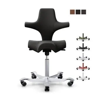 HAG Capisco 8106 Bürostuhl, Stoff Elmosoft aus Premium Leder, konfigurierbar - Produktbild 1