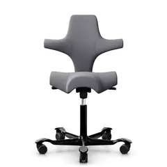 HAG Capisco 8106 Bürostuhl, Stoff Xtreme grau, Gestell schwarz - Produktbild 1