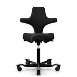HAG Capisco 8106 Bürostuhl, Stoff Xtreme schwarz, Gestell schwarz