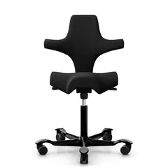 HAG Capisco 8106 Bürostuhl, Stoff Xtreme schwarz, Gestell schwarz - Produktbild 1
