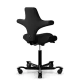 HAG Capisco 8106 Bürostuhl, Stoff Xtreme schwarz, Gestell schwarz