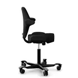 HAG Capisco 8106 Bürostuhl, Stoff Xtreme schwarz, Gestell schwarz