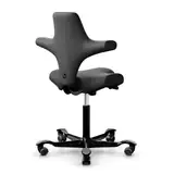 HAG Capisco 8106 ergonomischer Bürostuhl mit Sattelsitz aus Semi-Anilinleder schwarz