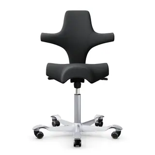 HAG Capisco 8106 ergonomischer Bürostuhl mit Sattelsitz Bezug Select anthrazit Gestell Silber