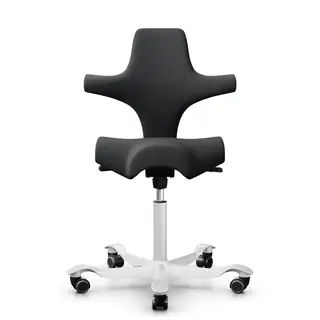 HAG Capisco 8106 ergonomischer Bürostuhl mit Sattelsitz Bezug Select anthrazit Gestell weiß - Produktbild 1