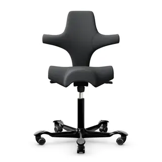 HAG Capisco 8106 ergonomischer Bürostuhl mit Sattelsitz Bezug Select dunkelgrau Gestell schwarz