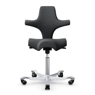 HAG Capisco 8106 ergonomischer Bürostuhl mit Sattelsitz Bezug Select dunkelgrau Gestell silber - Produktbild 1