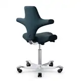 HAG Capisco 8106 ergonomischer Bürostuhl mit Sattelsitz Bezug Select ozean blau Gestell silber