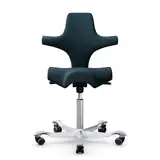 HAG Capisco 8106 ergonomischer Bürostuhl mit Sattelsitz Bezug Select ozean blau Gestell silber