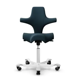 HAG Capisco 8106 ergonomischer Bürostuhl mit Sattelsitz Bezug Select ozean blau Gestell weiß - Produktbild 1
