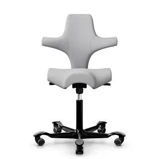HAG Capisco 8106 ergonomischer Bürostuhl mit Sattelsitz Bezug Steelcut Trio hellgrau Gestell schwarz - Produktbild 1