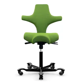 HAG Capisco 8106 ergonomischer Bürostuhl mit Sattelsitz Bezug Steelcut Trio mai grün Gestell schwarz - Produktbild 1