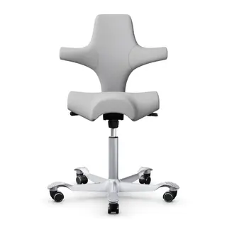 HAG Capisco 8106 ergonomischer Bürostuhl mit Sattelsitz Bezug Steelcut Trio hellgrau Gestell silber - Produktbild 1