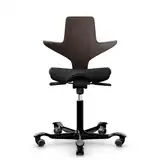 HAG-Capisco-Puls-8020-Sattelstuhl-Snowplough-Bezug-Cura-schwarz-Gestell-schwarz-front