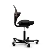 HAG-Capisco-Puls-8020-Sattelstuhl-Snowplough-Bezug-Cura-schwarz-Gestell-schwarz-left