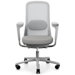 HAG SoFi Mesh 7500 Bürostuhl grau mit SlideBack-Armlehnen, Gestell Silber
