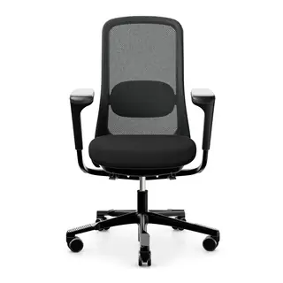 HAG SoFi Mesh ergonomischer Bürostuhl schwarz mit SlideBack Armlehnen
