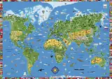 moll Schreibunterlage mit illustriertem Weltkartenmotiv und Länderflaggen