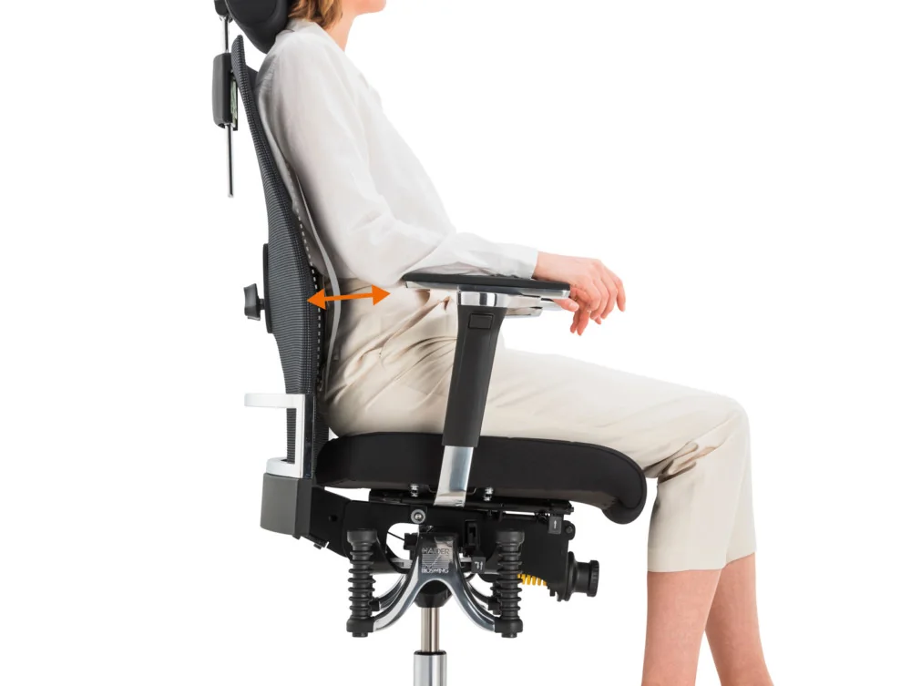Verstellbare Lumbalstütze des BIOSWING 660