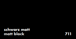 Melamin Dekor Schwarz matt 711