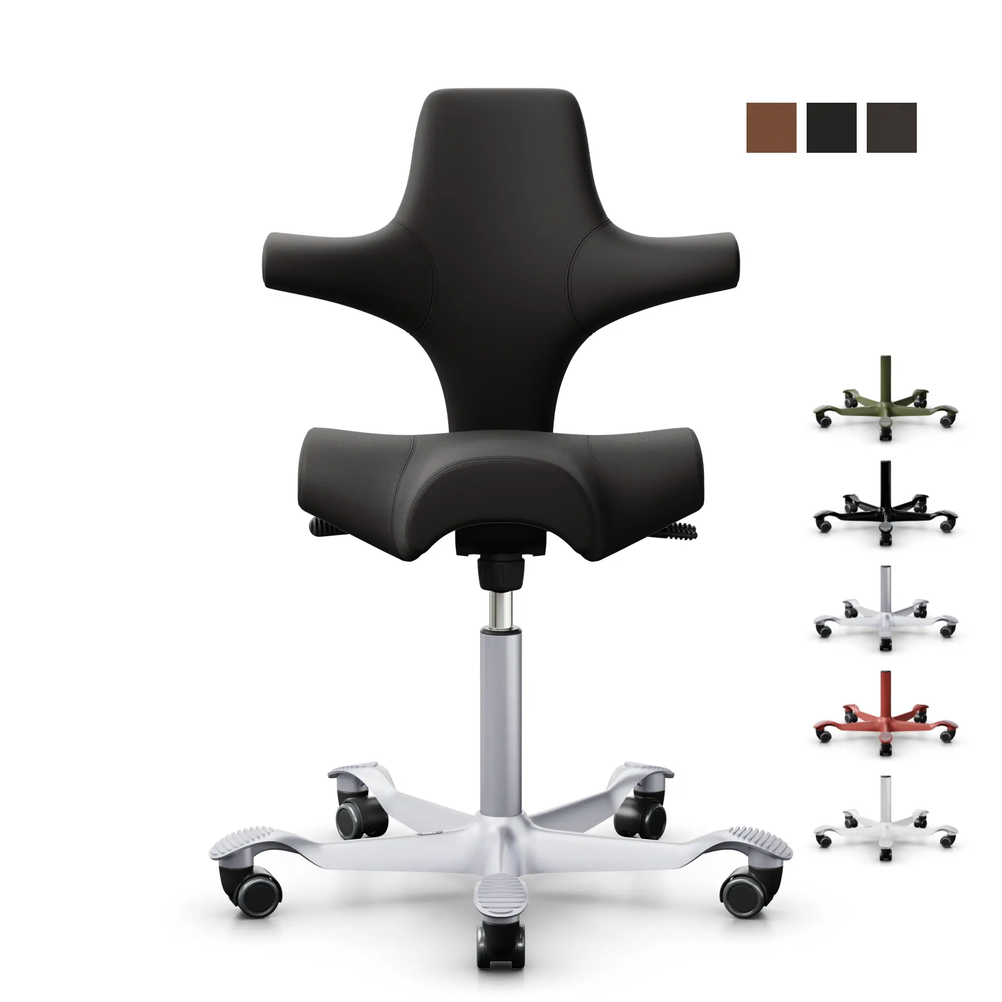 HAG Capisco 8106 Bürostuhl, Stoff Elmosoft aus Premium Leder, konfigurierbar - Produktbild 1