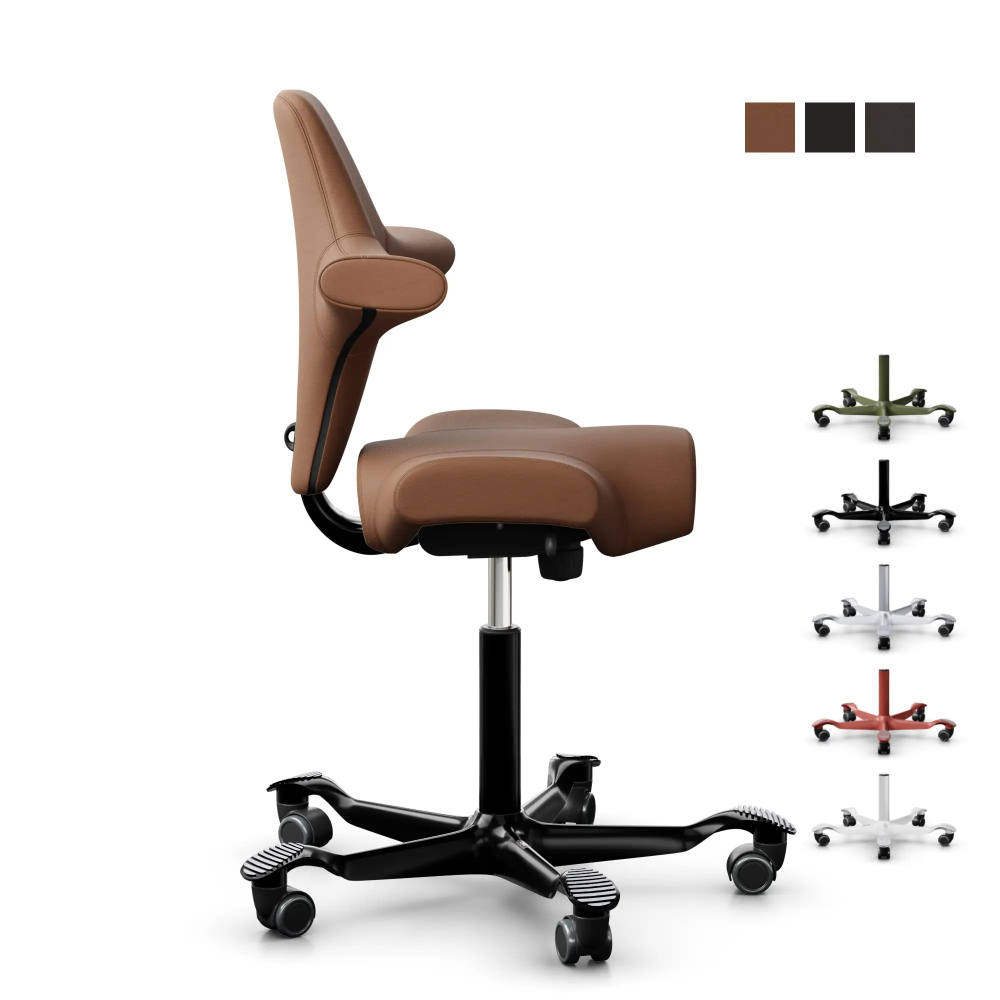 HAG Capisco 8106 Bürostuhl, Stoff Elmosoft aus Premium Leder, konfigurierbar - Produktbild 3