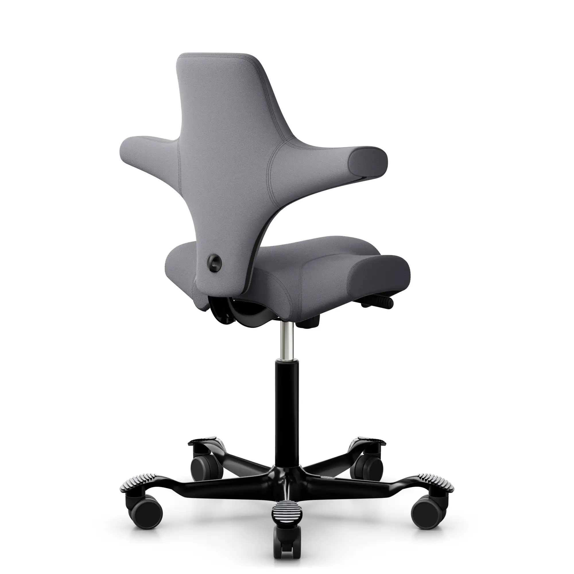 HAG Capisco 8106 Bürostuhl, Stoff Xtreme grau, Gestell schwarz - Produktbild 2