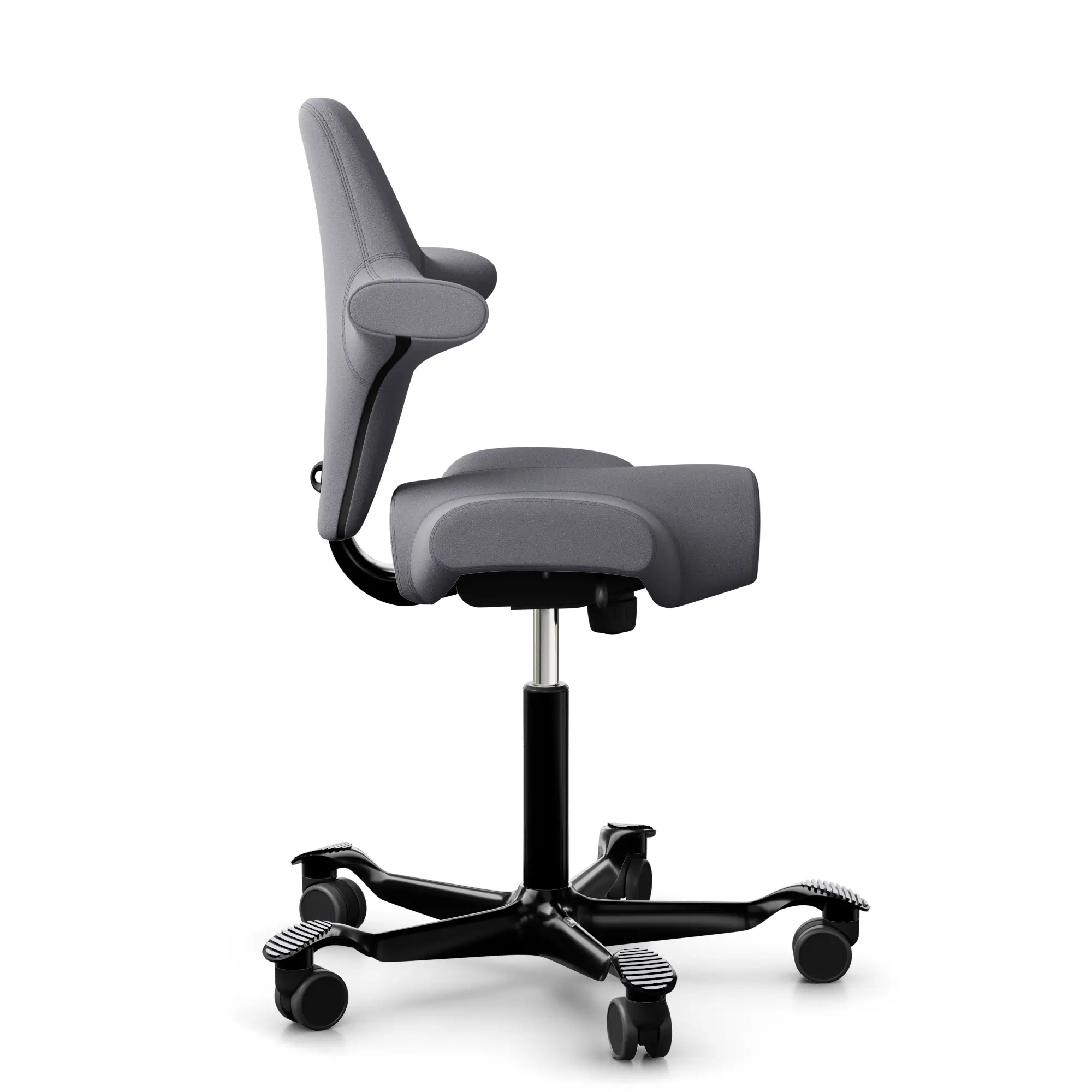 HAG Capisco 8106 Bürostuhl, Stoff Xtreme grau, Gestell schwarz - Produktbild 3