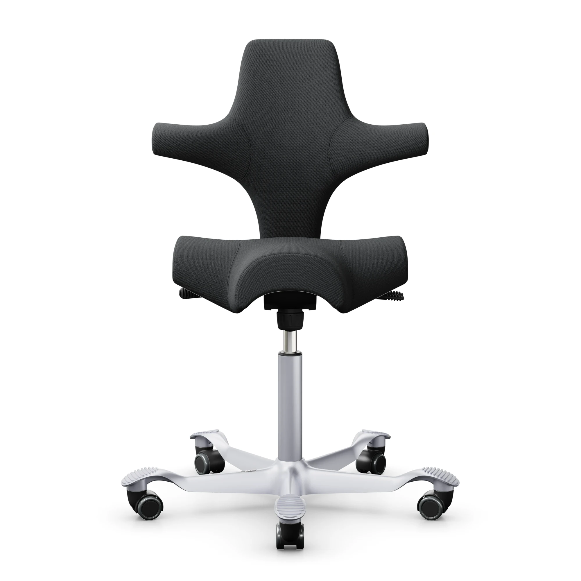 HAG Capisco 8106 ergonomischer Bürostuhl mit Sattelsitz Bezug Select anthrazit Gestell Silber - Produktbild 1
