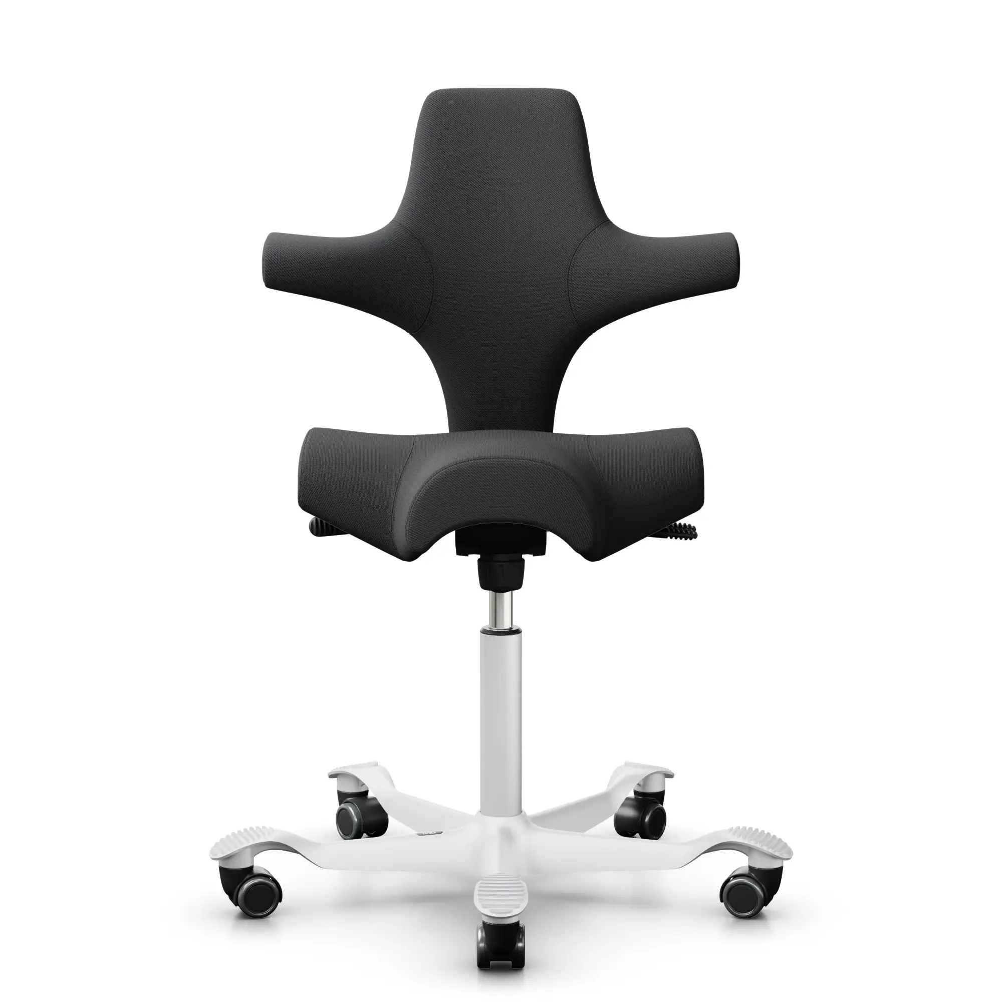 HAG Capisco 8106 ergonomischer Bürostuhl mit Sattelsitz Bezug Select anthrazit Gestell weiß - Produktbild 1
