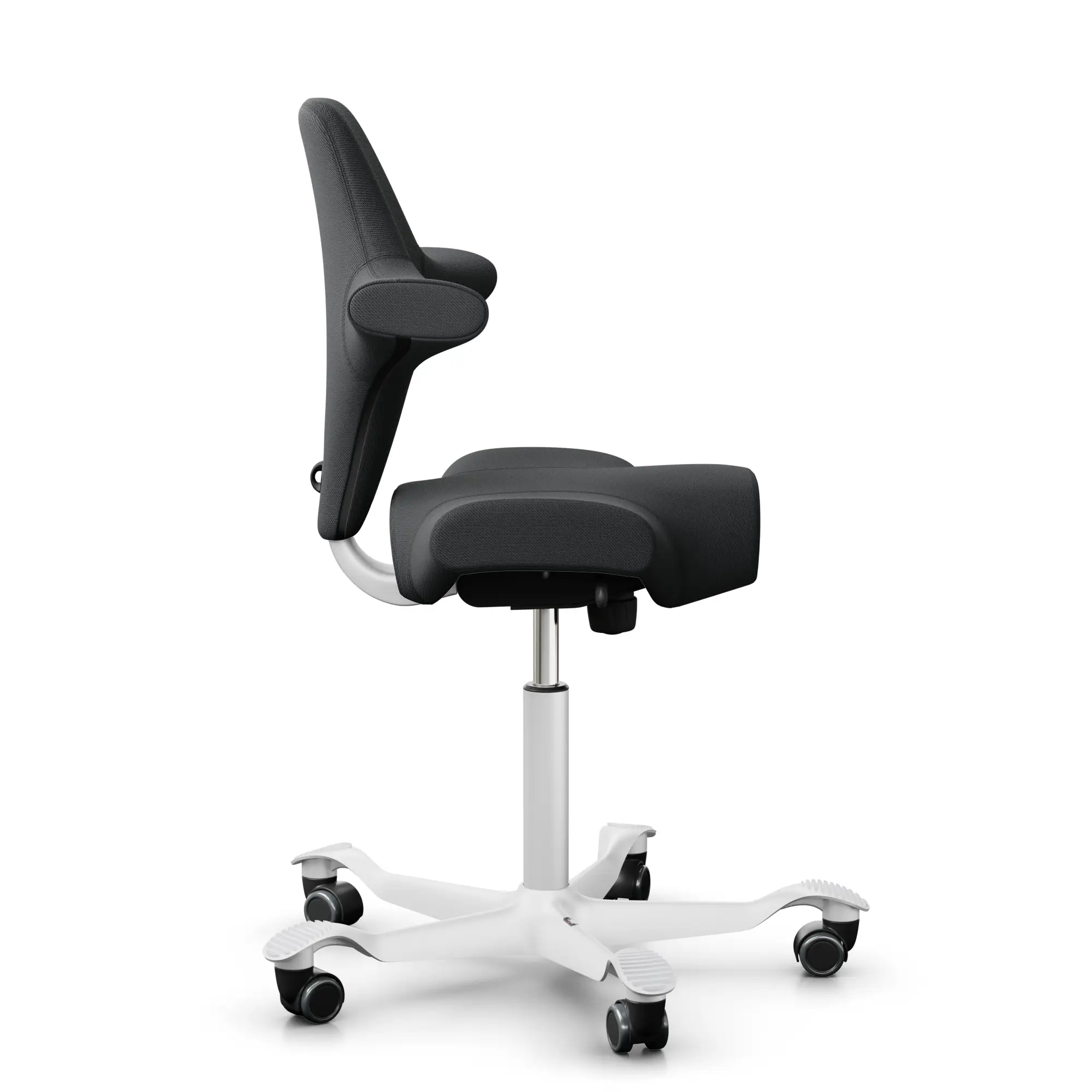 HAG Capisco 8106 ergonomischer Bürostuhl mit Sattelsitz Bezug Select anthrazit Gestell weiß - Produktbild 3