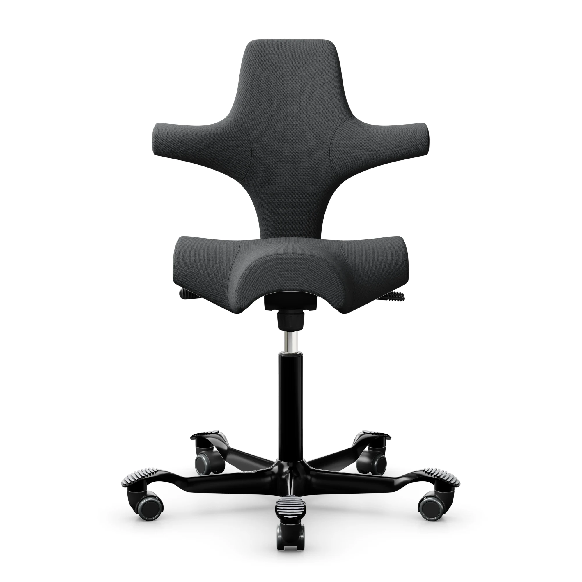 HAG Capisco 8106 ergonomischer Bürostuhl mit Sattelsitz Bezug Select dunkelgrau Gestell schwarz - Produktbild 1