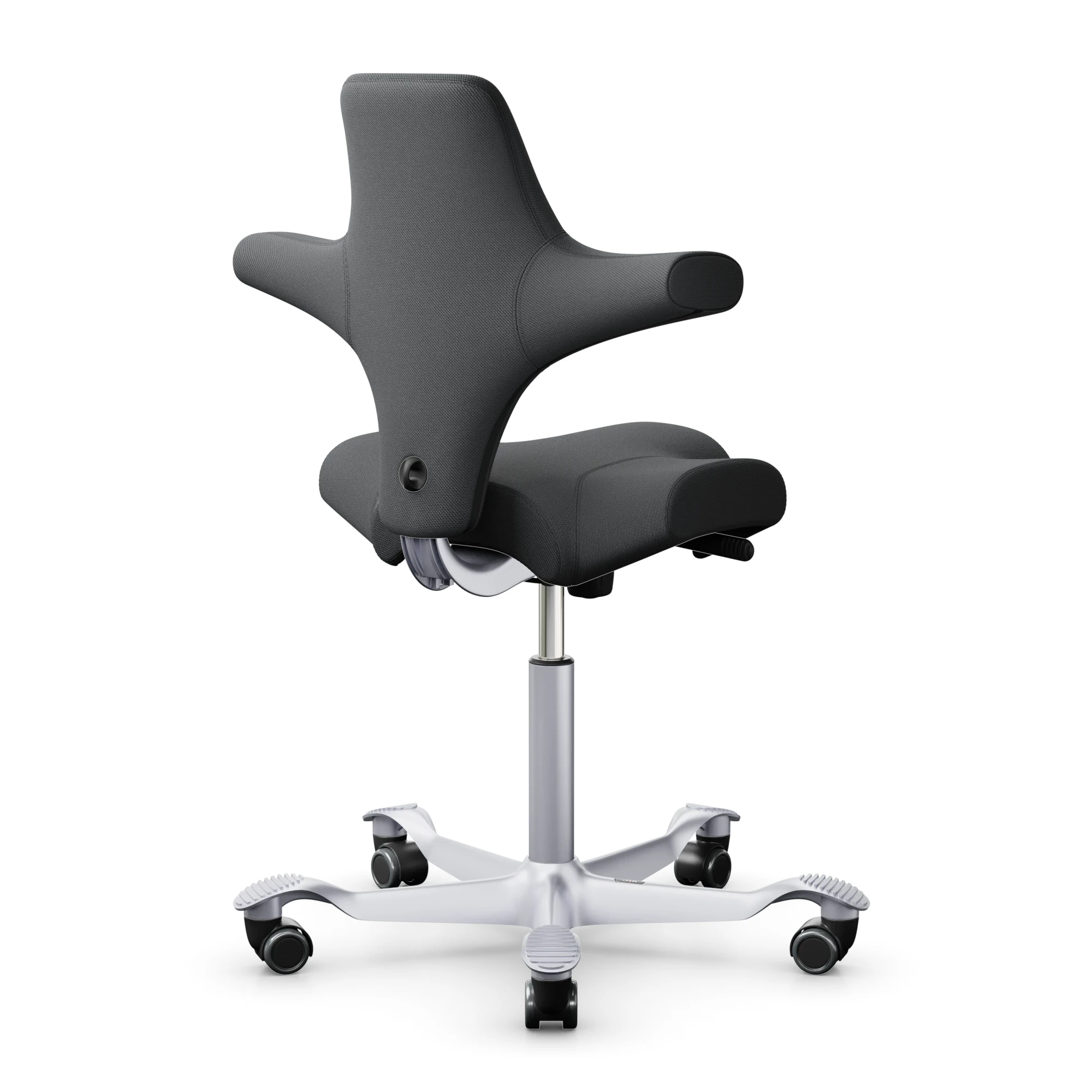 HAG Capisco 8106 ergonomischer Bürostuhl mit Sattelsitz Bezug Select dunkelgrau Gestell silber - Produktbild 2