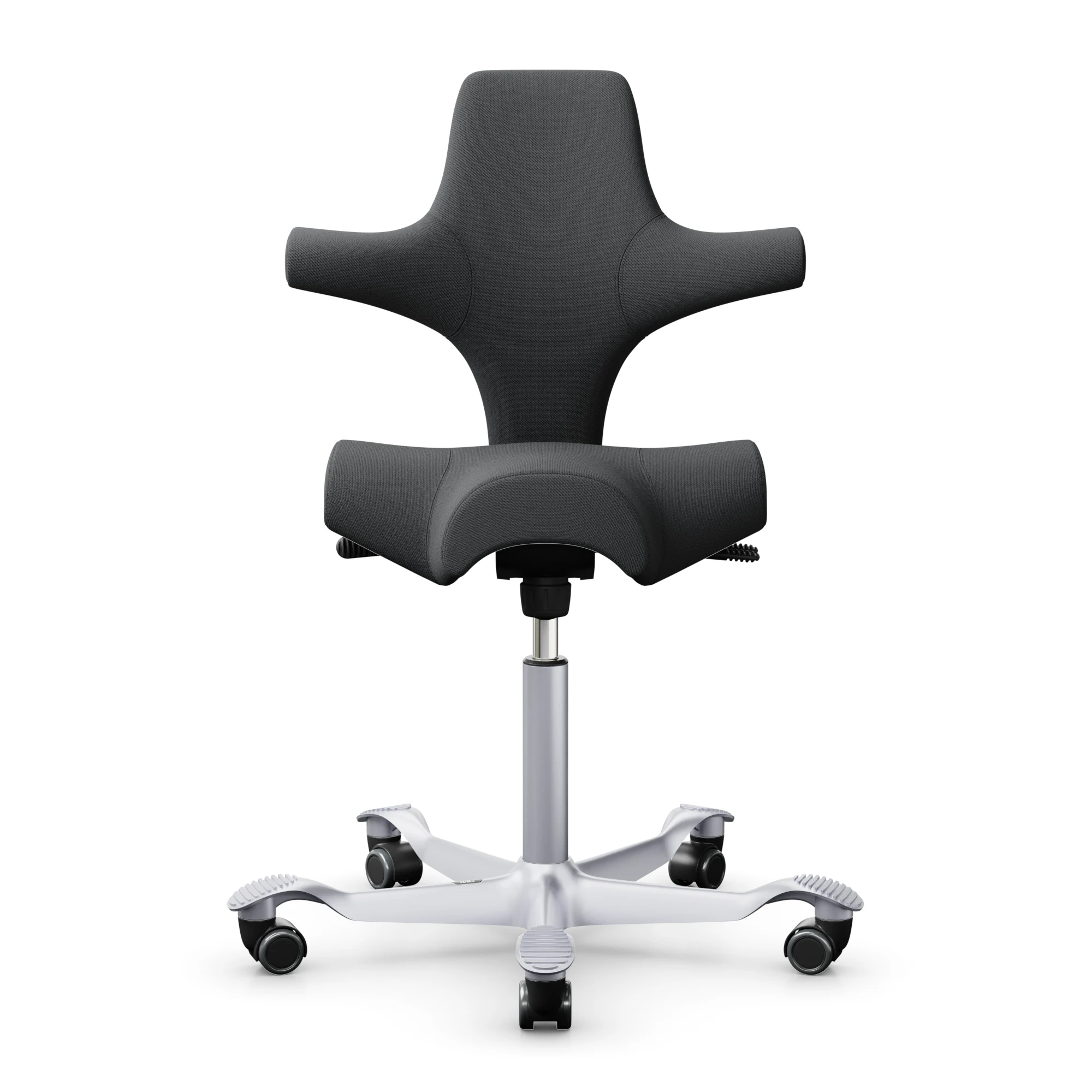 HAG Capisco 8106 ergonomischer Bürostuhl mit Sattelsitz Bezug Select dunkelgrau Gestell silber - Produktbild 1