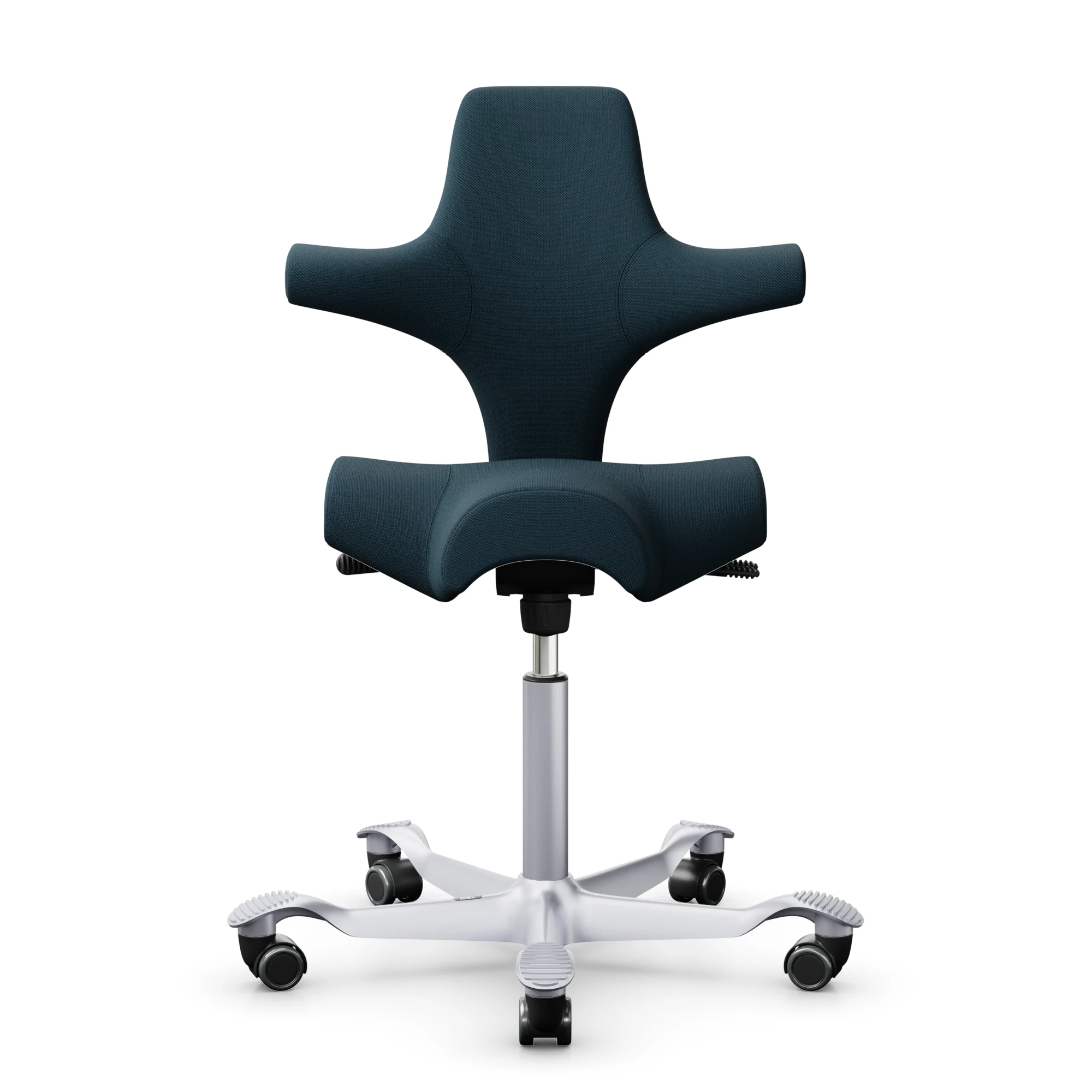 HAG Capisco 8106 ergonomischer Bürostuhl mit Sattelsitz Bezug Select ozean blau Gestell silber - Produktbild 1