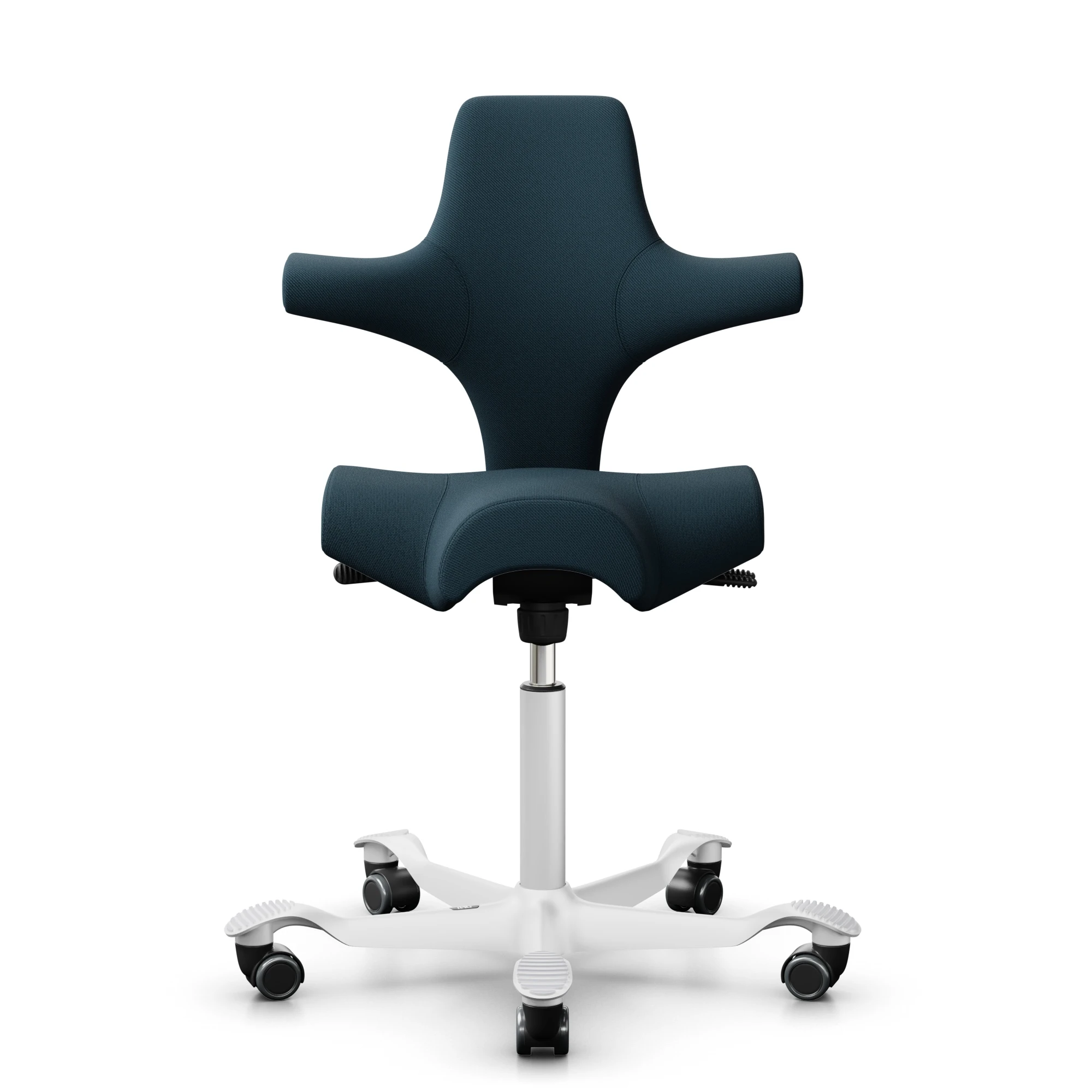 HAG Capisco 8106 ergonomischer Bürostuhl mit Sattelsitz Bezug Select ozean blau Gestell weiß - Produktbild 1