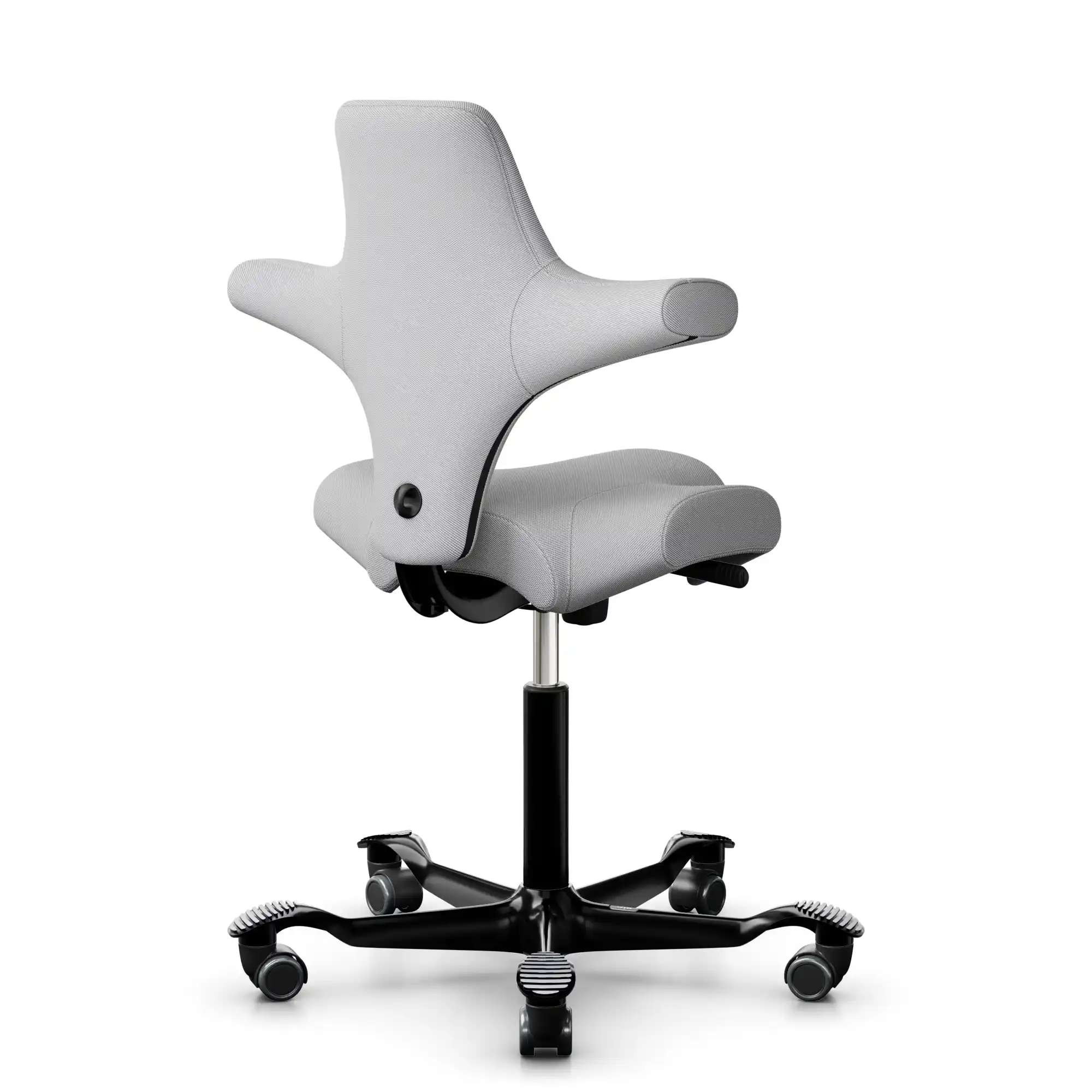HAG Capisco 8106 ergonomischer Bürostuhl mit Sattelsitz Bezug Steelcut Trio hellgrau Gestell schwarz - Produktbild 2