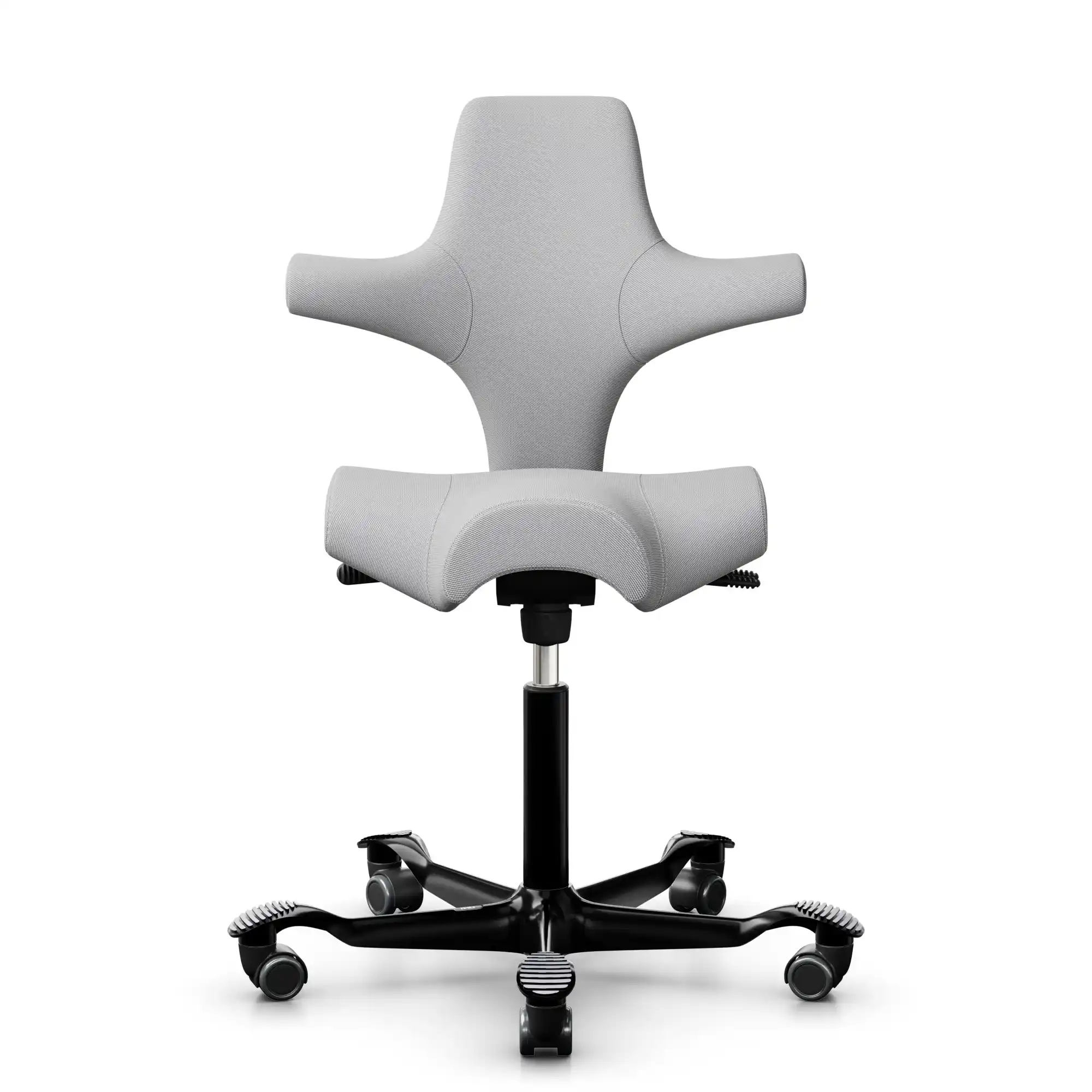 HAG Capisco 8106 ergonomischer Bürostuhl mit Sattelsitz Bezug Steelcut Trio hellgrau Gestell schwarz - Produktbild 1