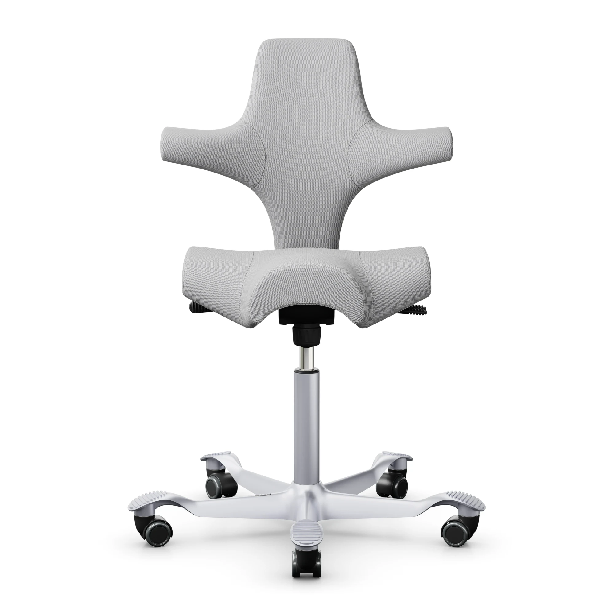 HAG Capisco 8106 ergonomischer Bürostuhl mit Sattelsitz Bezug Steelcut Trio hellgrau Gestell silber - Produktbild 1