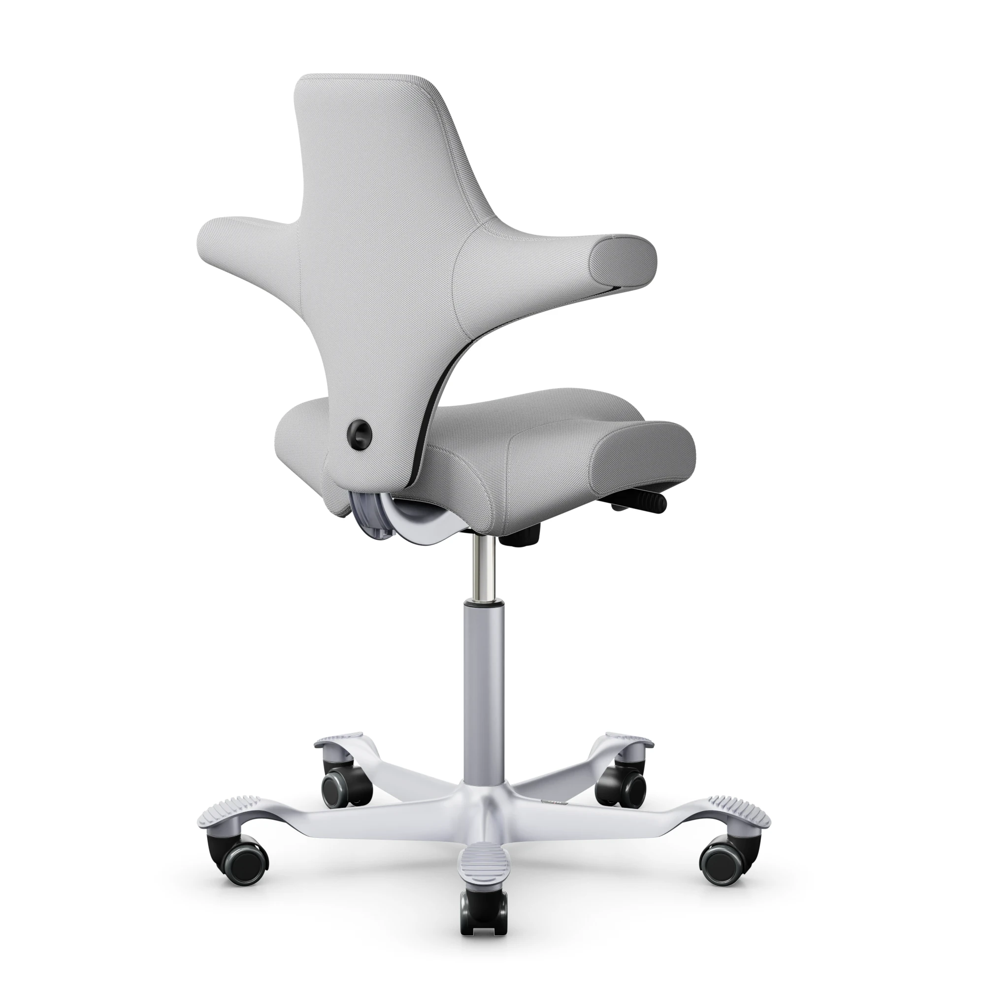 HAG Capisco 8106 ergonomischer Bürostuhl mit Sattelsitz Bezug Steelcut Trio hellgrau Gestell silber - Produktbild 2