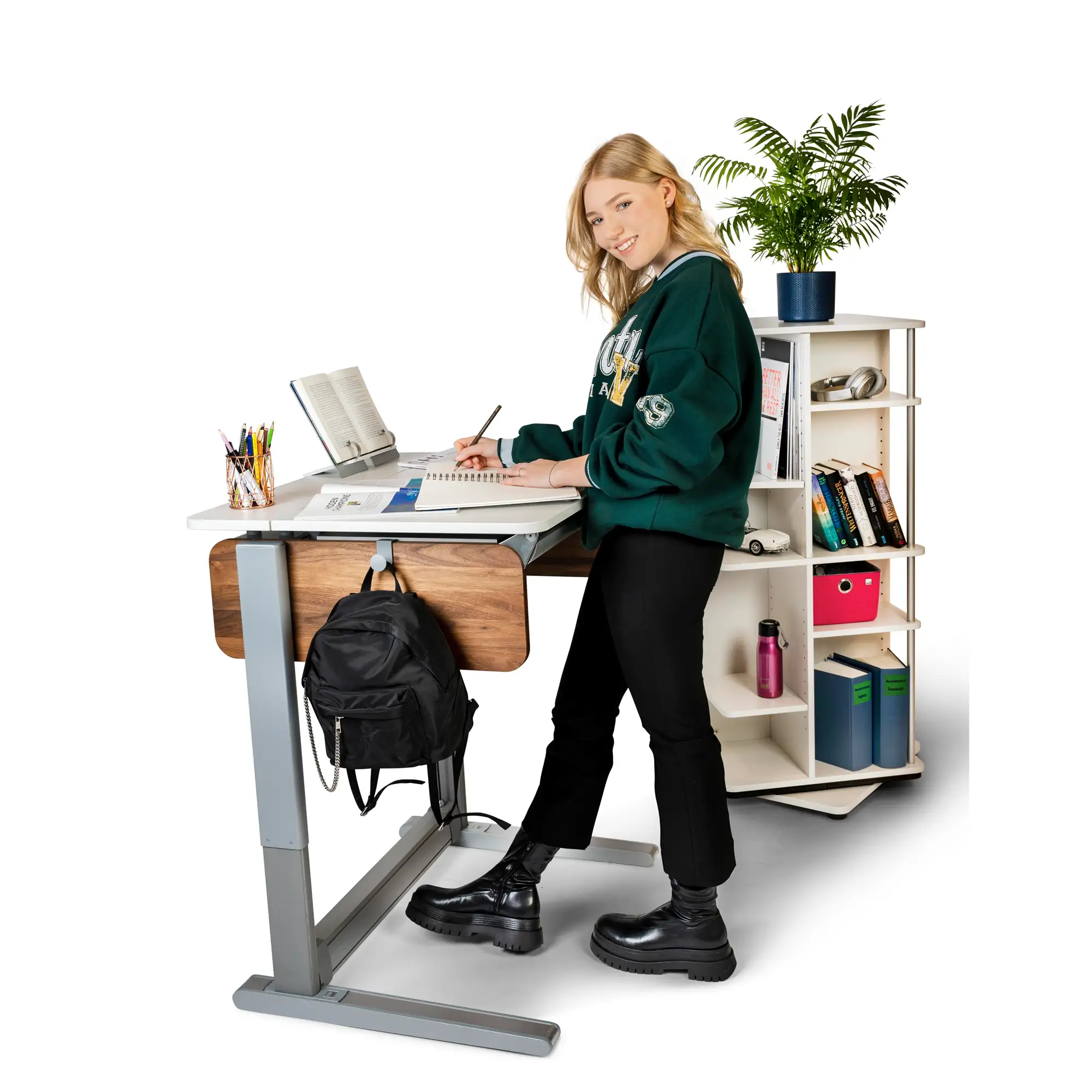 moll Champion Right Up Kinderschreibtisch | höhenverstellbarer Schreibtisch von 53cm – 82cm - Produktbild 4