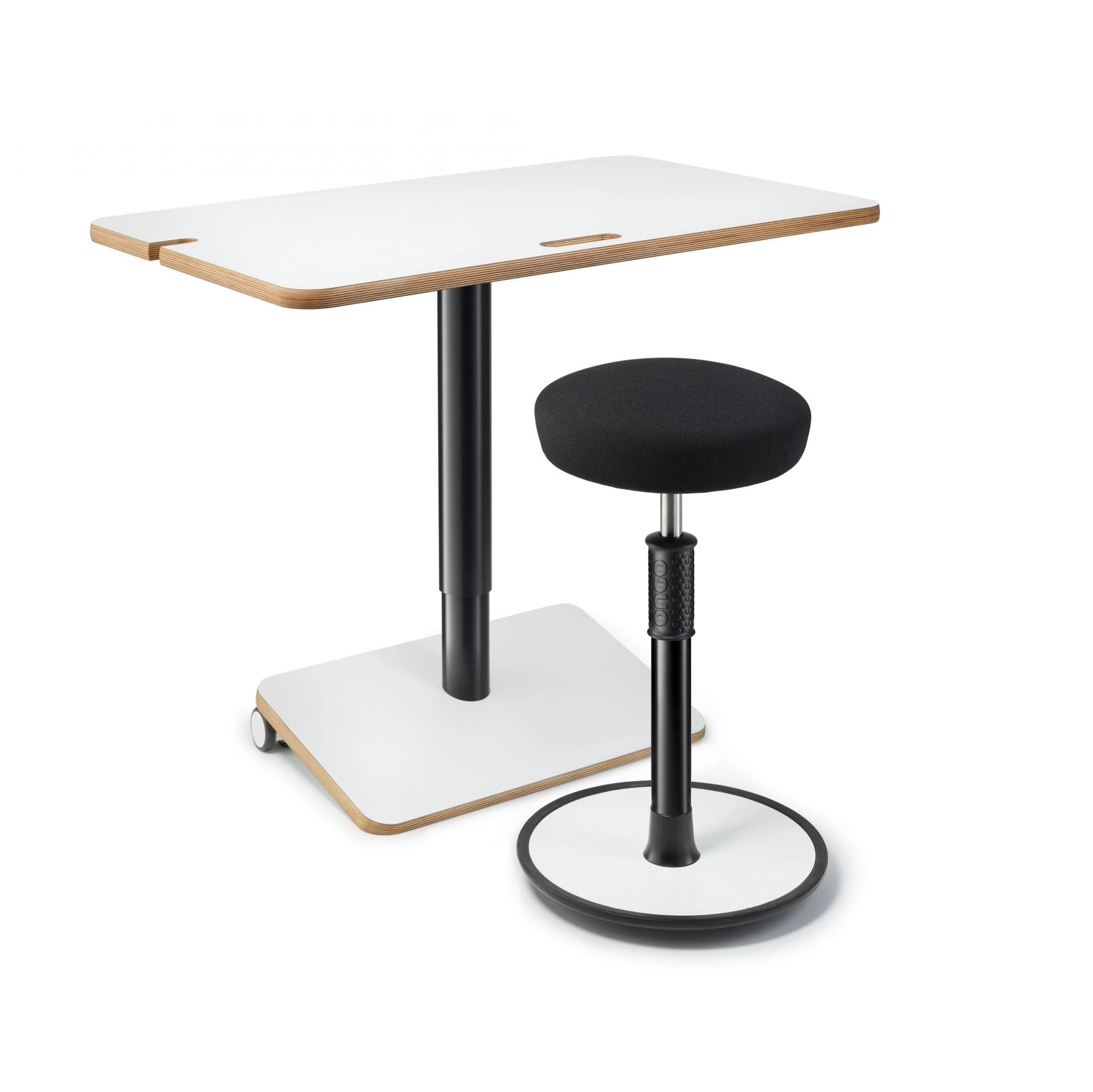 ONGO Sitz-Steh-Hocker FREE TRAINGLE Leder - Produktbild 2