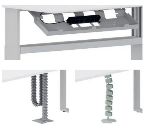 Leuwico iMove-S Zubehör mit Kabelwanne, Kabelkette und CPU-Halter