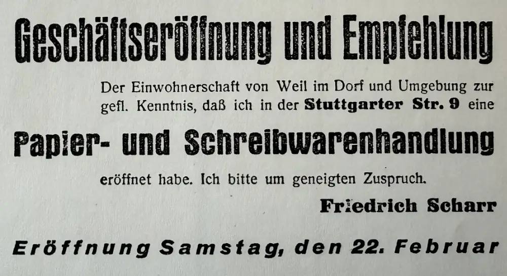 Historisches Dokument zur Unternehmensgründung